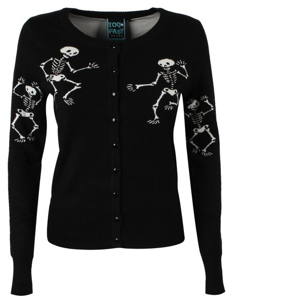 Too fast dancing skeleton cardigan xl - Picture 1 of 6